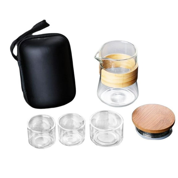 Fiocias Portable Travel Tea Set with Tea Infuser with Handbag Chinese Gung Fu Teapot for