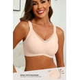 thumbnail image 4 of MINTREUS Womens Wireless Bras V Mesh Comfortable Bralette Supportive Tshirt Bra No Underwire Seamless Push Up, 4 of 8
