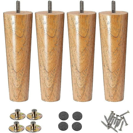 Furniture Legs 8 Inches, Tapered Sofa Legs, Wood Replacement Legs For ...