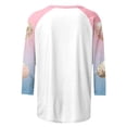thumbnail image 6 of POTETI Easters Gnomies Print Tops for Women 2025 Summer Crew Neck Short Sleeve Tops, 6 of 6