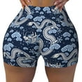 thumbnail image 2 of Lsque Dragons Pattern High Waisted Biker Shorts for Women-Tummy Control Fitness Athletic Workout Running Yoga Gym Shorts,Moisture-Wicking-X-Large, 2 of 9