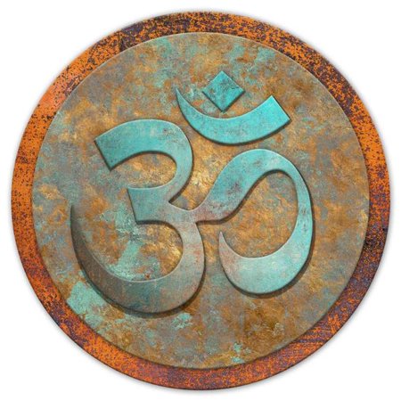 

30 x 30 in. 3-D Om Symbol Vintage Metal Sign