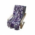 thumbnail image 4 of Dark Purple Soft Flannel Fleece Throw Blanket, Lilac Strokes Curvy Swirls and Motifs Vintage, Cozy Plush for Indoor and Outdoor Use, 70" x 90", Fuchsia Blue Violet, by Ambesonne, 4 of 6