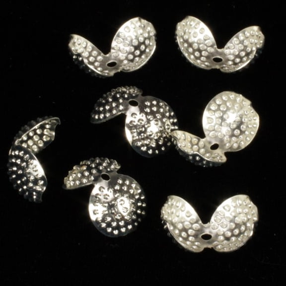 The Ribbon People Club Pack of 200 Silver Large Round Craft Cording Caps 0.5"