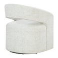 thumbnail image 5 of Devin Swivel Chair in White Speckle Fabric, 5 of 8
