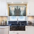 thumbnail image 5 of Yayeee Kitchen Curtains Tier Pair Light Filtering 27"x36" Rod Pocket Short Cafe Window Panel, Moon and House, 5 of 7