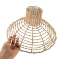 thumbnail image 3 of FONDOTIN Farmhouse Lamp Shade Rattan Light Yellow Woven Lamp For Bedroom 1Set, 3 of 6