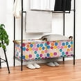 thumbnail image 3 of Yayeee Foldable Storage Basket for Shelves with Handles Set of 2 Waterproof Cloth Bins, Watercolor Circles, 3 of 7