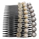 thumbnail image 2 of FELTECHELECTR 3 peinetas decorativas para el cabello, peinetas laterales para mujer, peinetas con perlas y peinetas laterales de cristal., 2 of 7