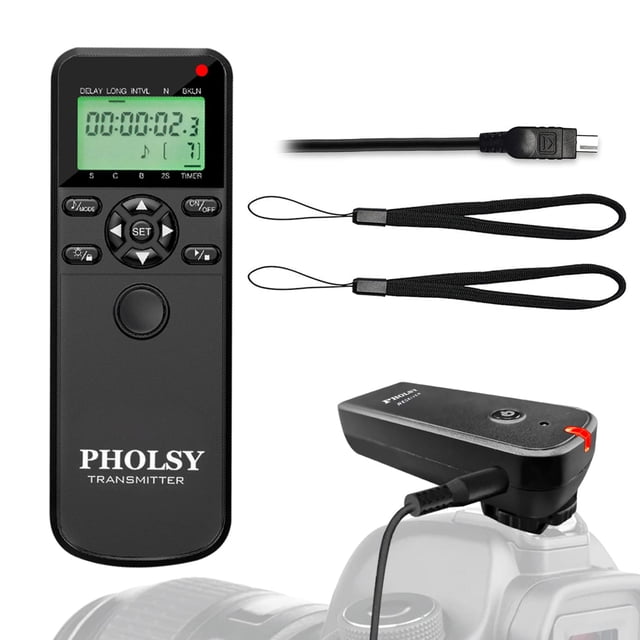 Control remoto con temporizador PHOLSY N10 para cámaras Nikon