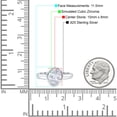 thumbnail image 3 of Bezel Set 10mmX8mm Oval Engagement Ring Cubic Zirconia 925 Sterling Silver, 3 of 5
