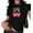 Black, variant on Women Pink Bow Cherries Shirt Coquette Tops Clean Girl Aesthetic Shirts Casual Summer Slim Cropped T-shirt