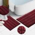 thumbnail image 3 of SAYFUT Chenille 3 PC Bath Mat Set Extra Soft Absorbent Medium Contour Toilet Lid Cover, 3 of 8
