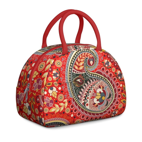 Modern Paisley Lunch Box - Clean Line Contemporary Interpretation, Leakproof Insulated Cooler for Design Lovers
