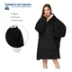 thumbnail image 2 of Sudadera Cobija Bluelander con Capucha, Manta Térmica, Unitalla, Negro, 2 of 4