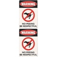 thumbnail image 1 of 2pcs No Dog Peeing Sign Metal No Pooping Peeing Be Respectful Dog Sign for Yard Garden, 1 of 8