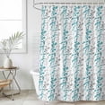 thumbnail image 6 of Teal Blue Grey Botanical Shower Curtain Set - Small 36" x 72" Washable Bathtub Curtain with 12 Hooks, Spring Floral Summer Farmhouse Waterproof Fabric Stall Shower Curtains for Bathroom/Bathtub, 6 of 6