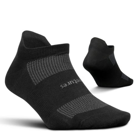 Feetures High Performance Ultra Light No Show Tab Solid- Running Socks for Men & Women Athletic Ankle Sock Moisture Wicking- Small Black