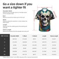 thumbnail image 5 of Pofeuu Modern Hip-Hop Skull Print Hawaiian Shirt for Men Sleeves Casual Button Down Summer Beach Dress Shirts T-Shirts,Medium, 5 of 7