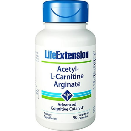 Life Extension Acetyl L Carnitine Arginate Advanced Form Of Carnitine For Cellular Energy and Brain Health 90 Vegetarian
