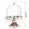 thumbnail image 2 of 12 Pcs Plastic Mini Candy Plate with Clear Dome Cover Silver Cake Stands Dessert Display Stands Candy Chocolate Case Party Favors for Birthday Wedding Festival Party By Topboutique, 2 of 7
