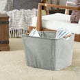 thumbnail image 3 of Household Essentials Medium Tapered Soft-Side Storage Bin with Wood Handles, 3 of 4