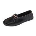 thumbnail image 2 of Aobny Wedge Women Shoes Flat Shoes Business Casual Shoes Office Shoes Flats Shoe Black Slip-On Soft Toe Round Toe Womens Summer Shoes,Size 42, 2 of 9
