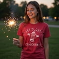 thumbnail image 4 of Womens Lets Get Crackin T Shirt Funny Fourth Of July Firecracker Tee for Ladies Womens Graphic Tees, 4 of 9
