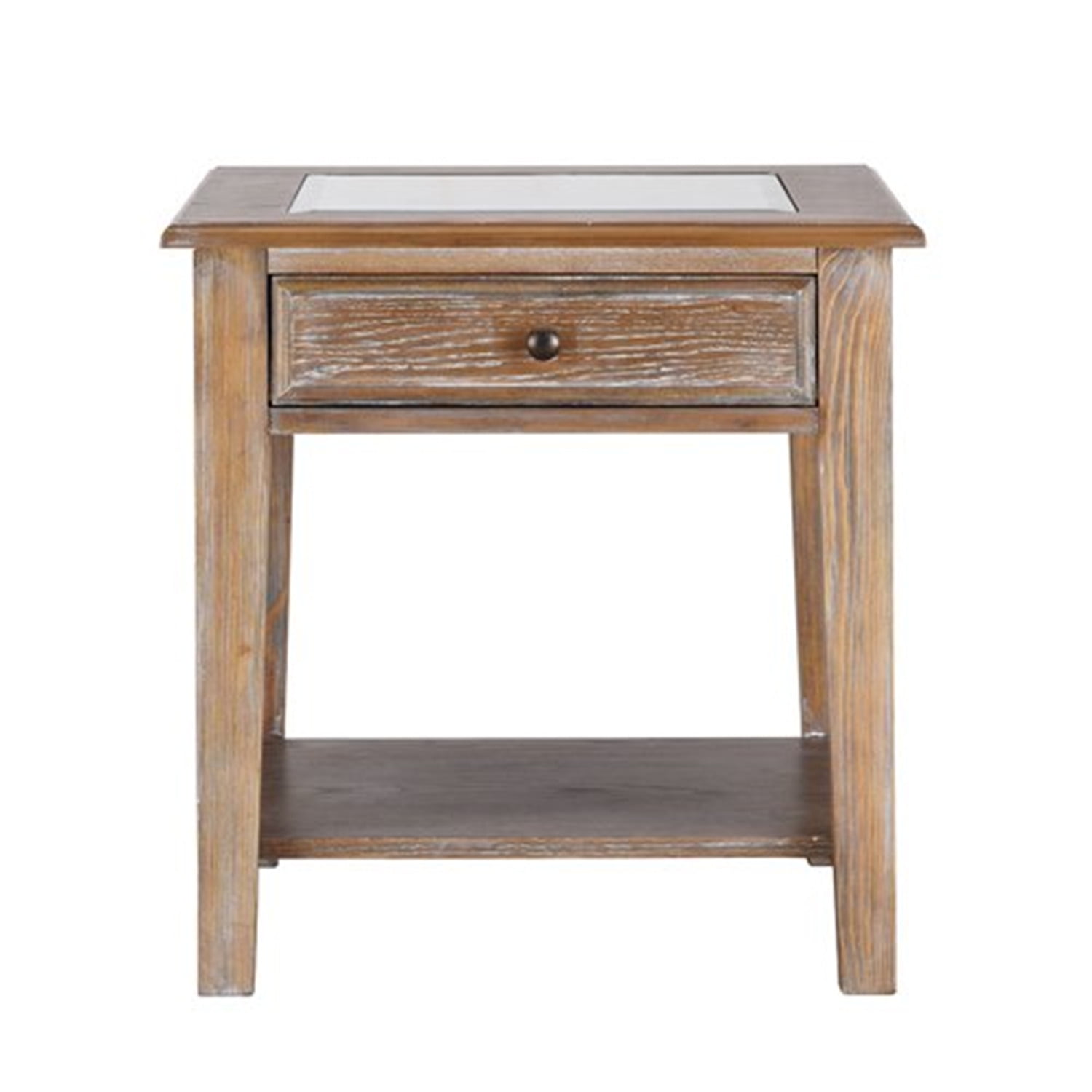 SEI Ormand Display Top End Table Burnt Oak