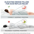 thumbnail image 5 of MOONORAH Wedge Pillow Set for Sleeping Post Surgery & Apnea，3 in 1 Memory Foam Reading Pillow, Orthopedic Bed Wedge Pillows Headboard for Acid Reflux, Leg Pain & Back Pain Relief - Gray, 5 of 9