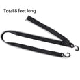 thumbnail image 3 of XSTRAP STANDARD Correas de amarre para motocicleta (paquete de 2) 3,000 lb de resistencia a la rotura Juego de amarre con hebilla de 8 pies con gancho en S y bucles suaves, color negro, 3 of 5