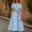 Sky Blue, variant on NTACZA Dresses for Women Dressy Wedding Guest Dress Polka Dot Midi Ruched Waist Short Sleeve Lapel Collar Size L