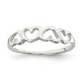 thumbnail image 3 of 925 Sterling Silver Heart Ring Size 8, 3 of 5