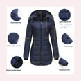 thumbnail image 4 of Winter Jackets for Women Water Detachable Hood Coat For Warm Long Sleeve Winter Outerwear Reversible Thermal Jacket With Pockets Winter Coats for Women, 4 of 8