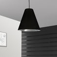 thumbnail image 3 of Dainolite ANA-L-MB-697 1 Light 26 in. Pendant Ceiling Light, Large - Black & Silver Shade - Matte Black, 3 of 6