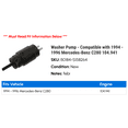 thumbnail image 2 of Washer Pump - Compatible with 1994 - 1996 Mercedes-Benz C280 104.941 1995, 2 of 2