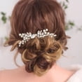 thumbnail image 4 of Wedding Hair Comb Elegant: 2PCS Fake Crystal Bridal Hair Piece Bridal Side Comb, 4 of 7
