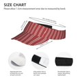 thumbnail image 3 of Fotbe Stripes Red White Visera Deportiva con Diseño, Gorra Abierta Ajustable de Algodón para Mujer y Hombre, 3 of 7