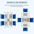 thumbnail image 5 of 5 Piece Dining Room Table Set, Modern Dining Table Sets with Blue Velvet Upholstered Chairs for 4, Faux Marble Pattern Rectangle Kitchen Table Set for Bar Living Room Breakfast Nook Small Space, 5 of 10