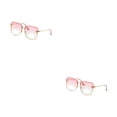 thumbnail image 3 of Sonducket Gafas de sol cuadradas para mujer, coloridas, exquisitas, elegantes, para playa, de Metal, a prueba de sol, para mujer, dulce regalo Tipo 2 2piezas, 3 of 6