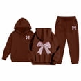 thumbnail image 7 of Gelikeya Girls Graphic Jogging Suits Sweatsuits 2 Piece Set Oversized Hoodie and Sweatpants Fall Winter Clothes (Coffee, 2-3 Years), 7 of 7