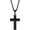 Black with chain, variant on Unisex Stainless Steel Vintage Punk Simple Twist Rope Pattern Cross Pendant Amulet Crucifix Necklace Christian Jewelry