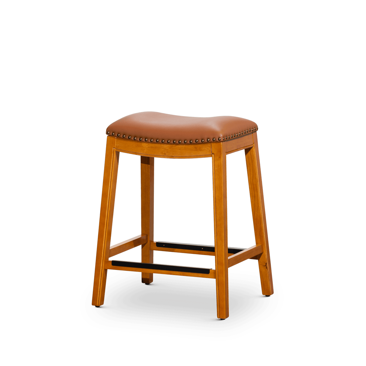 DTY Indoor Living Durango Bonded Leather Saddle Stool, 24” Counter