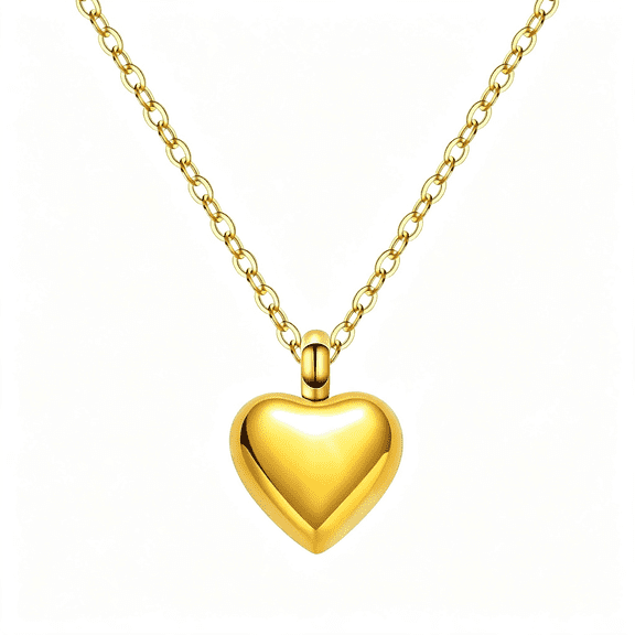 TUWAFE Cremation Jewelry Tiny Heart Urn Necklaces for Ashes for Women Men Stainless Steel Small Urn Locket for Human Ashes Holder Memorial Keepsake Pendant-Urn Necklaces for Ashes