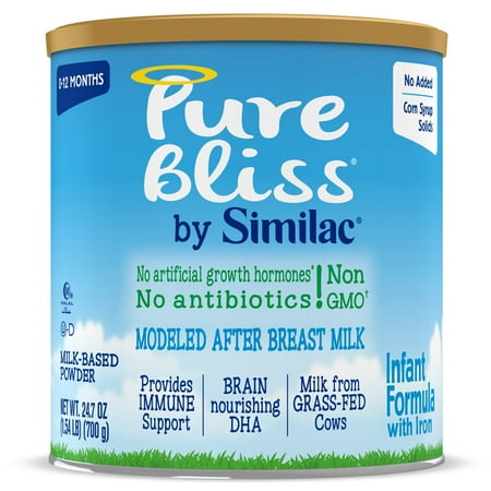 Pure Bliss by Similac Infant Formula, Modeled After Breast Milk, Non-GMO Baby Formula, 24.7 (Best Formula Milk Brand For Infants)