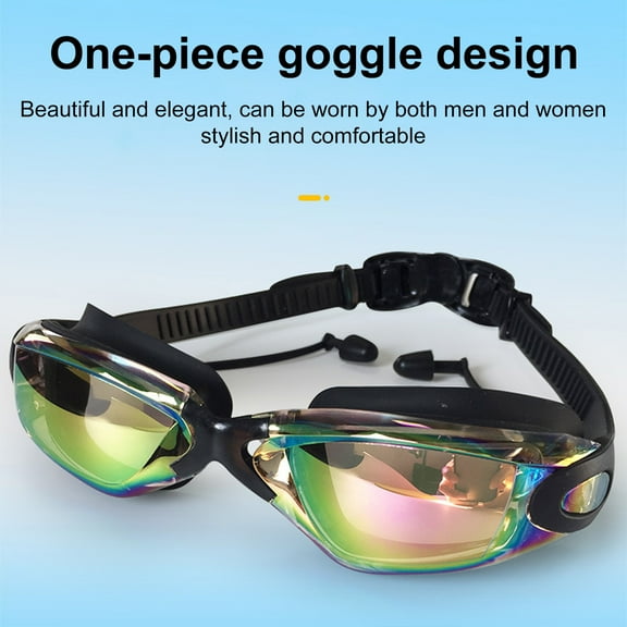 Hariumiu Swim Goggles for Adult, Adjustable Strap PC Wide Vision Polarized Swimming Goggles for Swimming Pool Beach Men Women