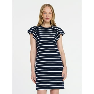 Time and Tru Women's Tiered Cotton Knit Dress XS to XXXL, Knee Length, Short Sleeve - Walmart.com Time and Tru Women's Tiered Cotton Knit Dress XS to XXXL, Knee Length, Short Sleeve - Walmart.com