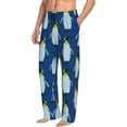 thumbnail image 2 of Daiia Men'S Beautiful King Penguin Pattern Pants,Bottoms Sleep Lounge,Pajama Pants,Pj Bottoms Drawstring And Pockets-Medium, 2 of 9