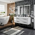 thumbnail image 3 of Eviva Surf 57" White Modern Bathroom Vanity Set with Integrated White Acrylic Double Sink, 3 of 8