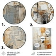 thumbnail image 3 of Designart "Beige Grey Geometric composition I" Abstract Collages Metal Wall Decor, 3 of 5